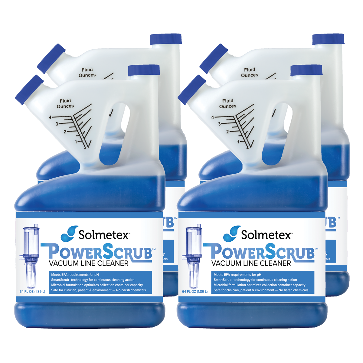 Solmetex PowerScrub Vacuum Line Cleaner (4 Pack)