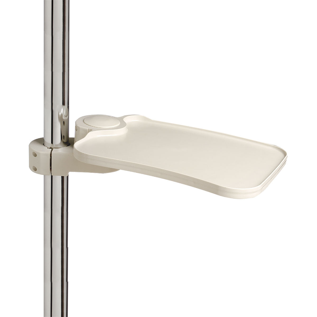 Pole Mounted Beige Plastic Shelf