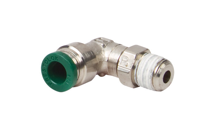 Push-In Poly Elbow Connector With Swivel (1/8" MPT)