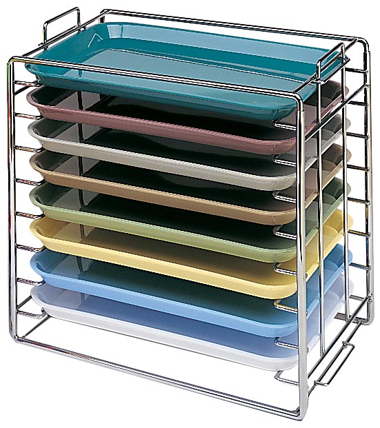 Plasdent Stackable Chrome Tray Rack for Size B, Long Side Loading ...