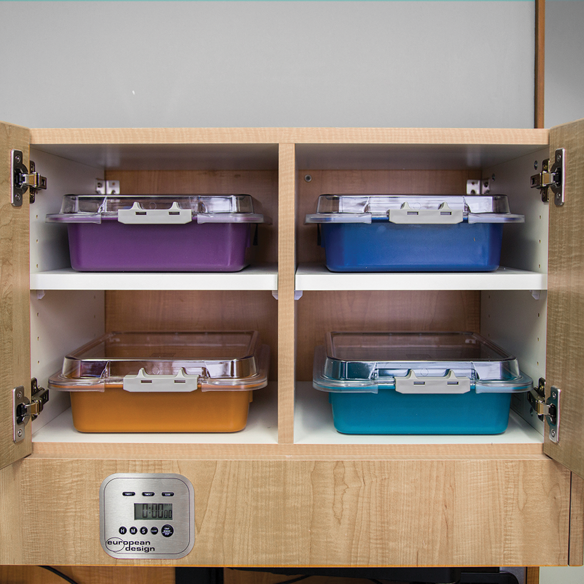 Tubs in Cabinet Cubbies