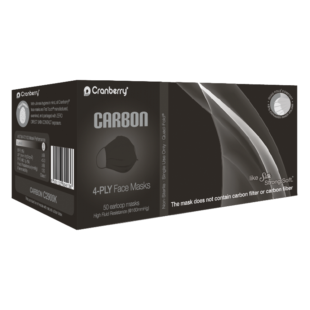 Box of Carbon Earloop Masks
