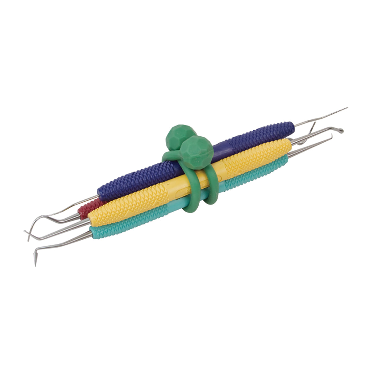 Silicone Tie Wrapped Around Hand Instruments