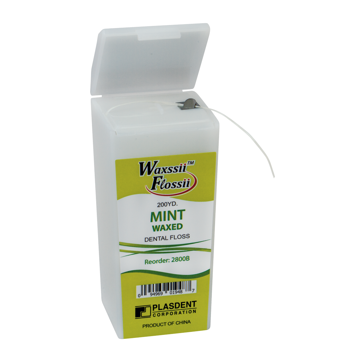 Premium Waxed Dental Floss With Dispenser (Mint)