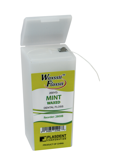 Premium Waxed Dental Floss With Dispenser (Mint)