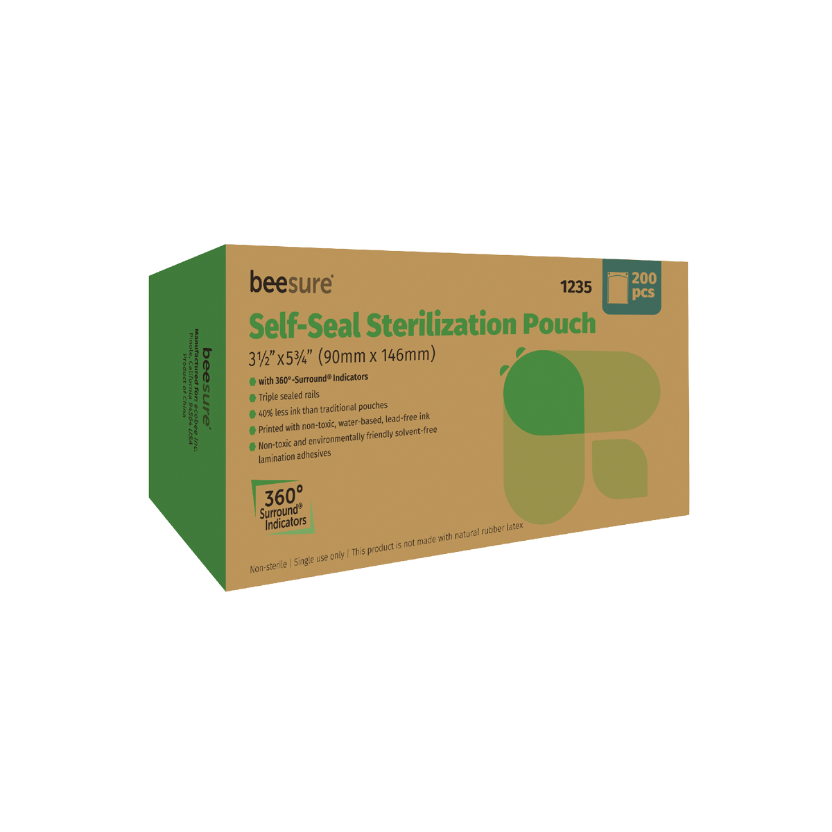 BeeSure Sterilization Pouches (3-1/2" x 5-3/4")