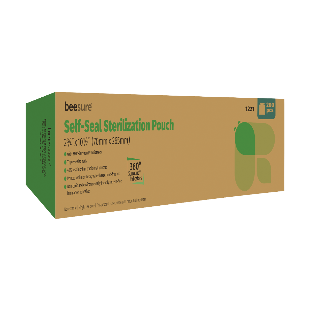 BeeSure Sterilization Pouches (2-3/4