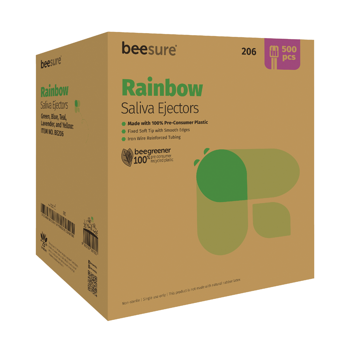 BeeSure Rainbow Saliva Ejector Tips (Pkg. 500)