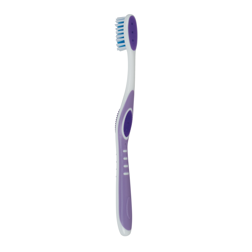 Purple Toothbrush Tongue Cleaner