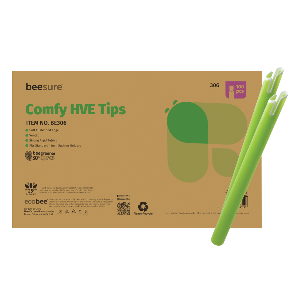 Box of BeeSure Comfy HVE Tips