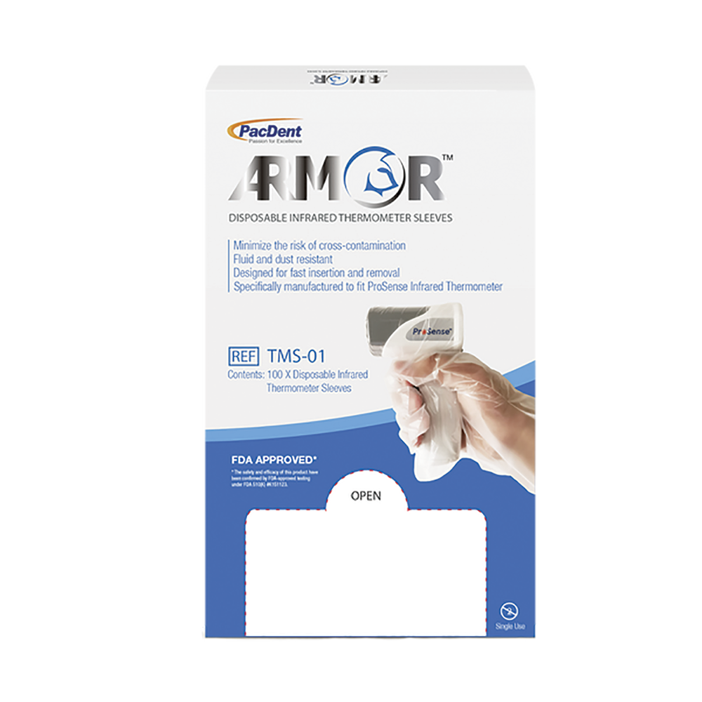 Pac-Dent International Infrared Thermometer Barrier Sleeves (Pkg. 100)