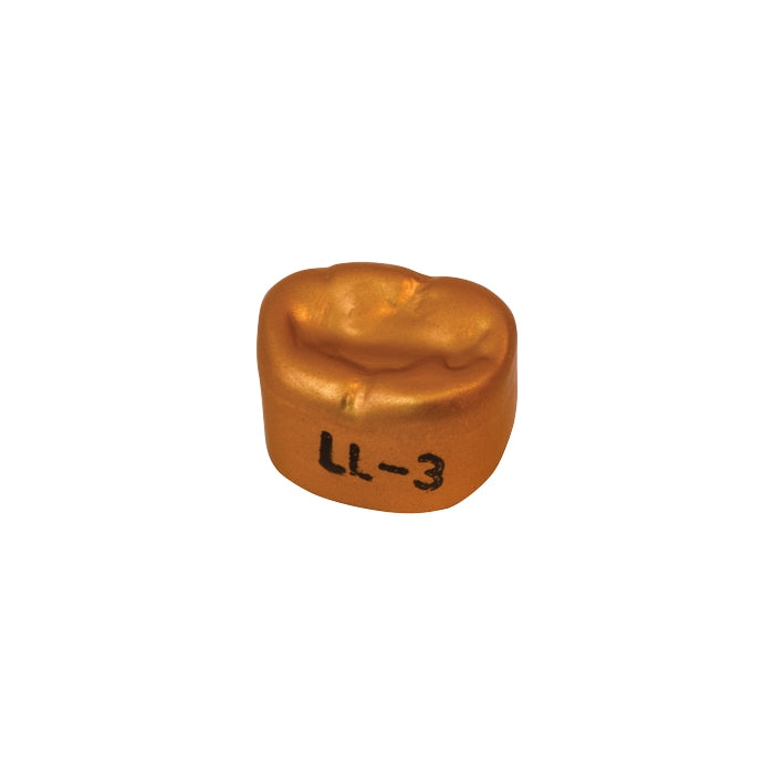 Dexiter Gold Anodized Temporary Crowns (1st Lower Left Molar)