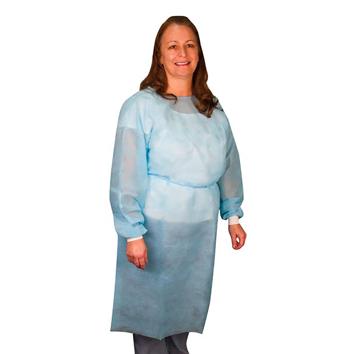 Disposable Barrier Gowns on Person