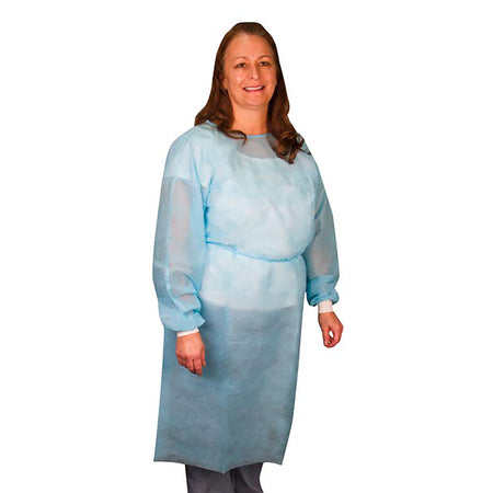Disposable Barrier Gowns on Person