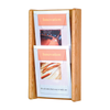 2 Pocket Oak/Acrylic Literature Rack