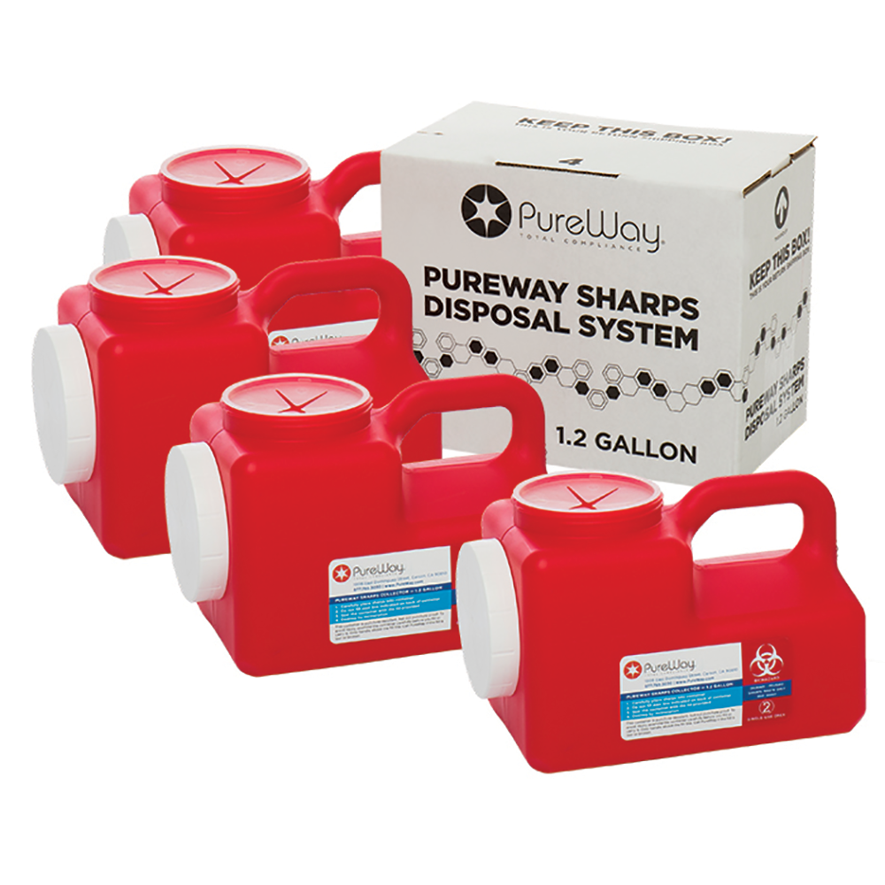 Pureway Sharps Disposal System (Two 1.2 Gal)
