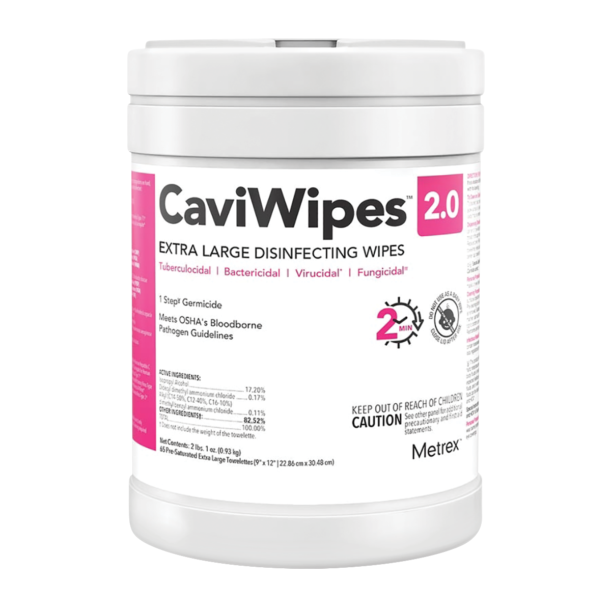 CaviWipes 2.0 XL Disinfectant Wipes