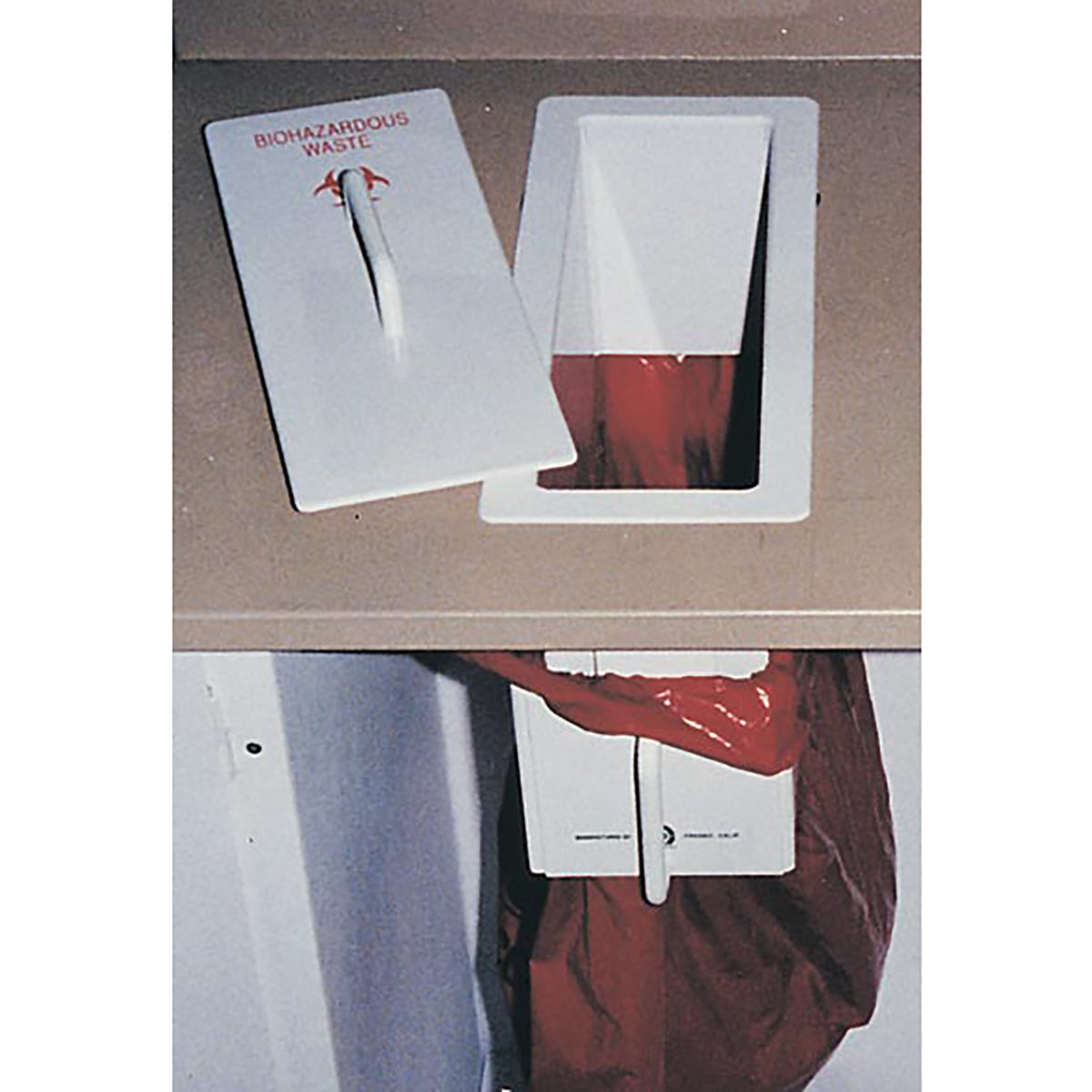 Rectangular Thru Counter Waste Chute