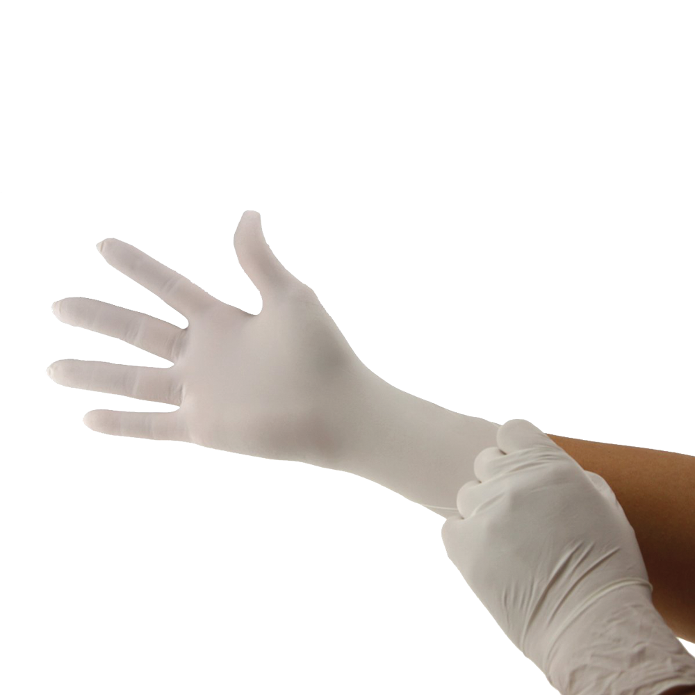 Slim Nitrile Gloves on Hands