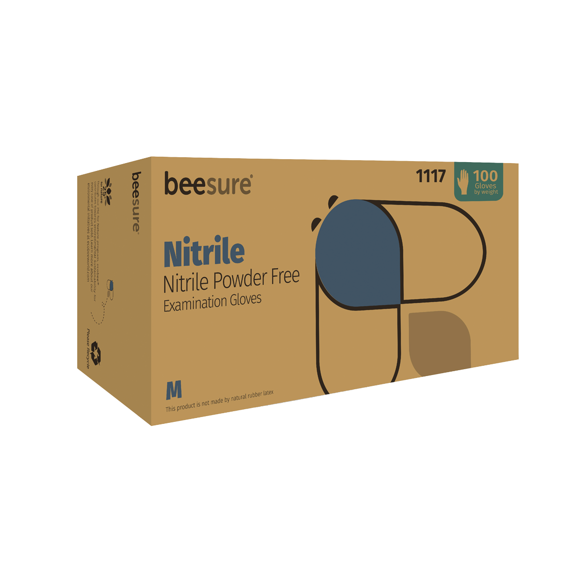 BeeSure Soft Nitrile Latex-Free Gloves (Case)