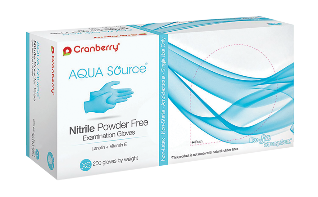 Cranberry Aqua Source Nitrile Gloves (Case)