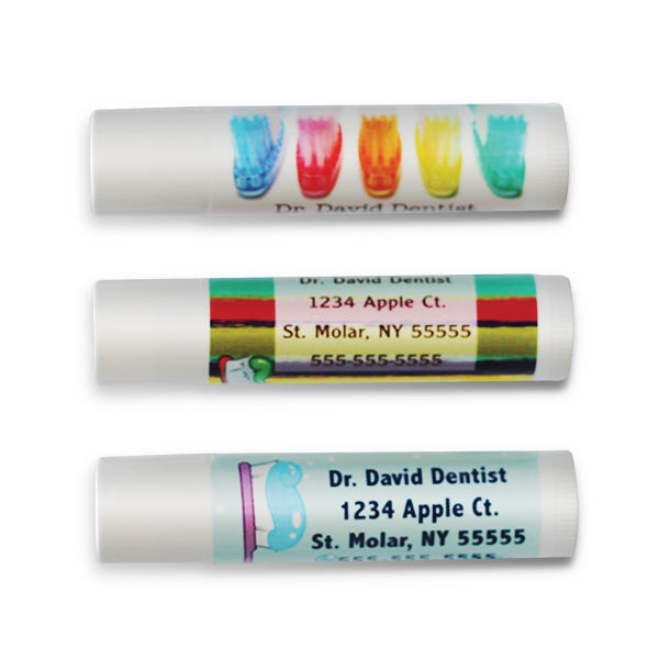 Personalized Lip Balm - Toothbrush Art