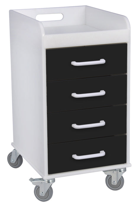 Compact 4-Drawer Locking Mobile Cabinet