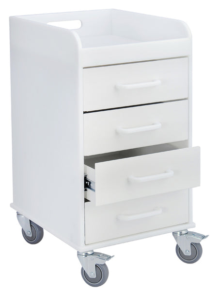 Compact 4-Drawer Locking Mobile Cabinet