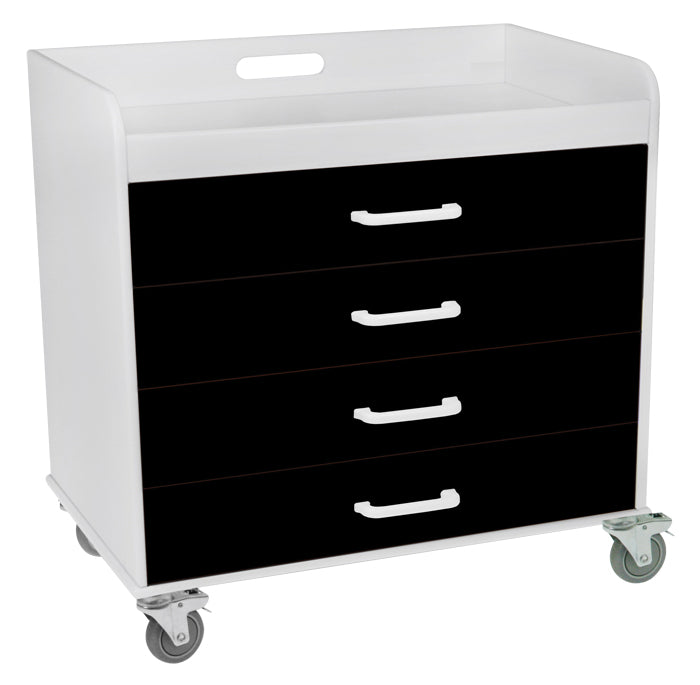 Extra Wide 4-Drawer Locking Mobile Cabinet