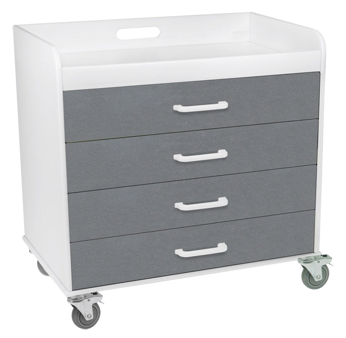 Extra Wide 4-Drawer Locking Mobile Cabinet