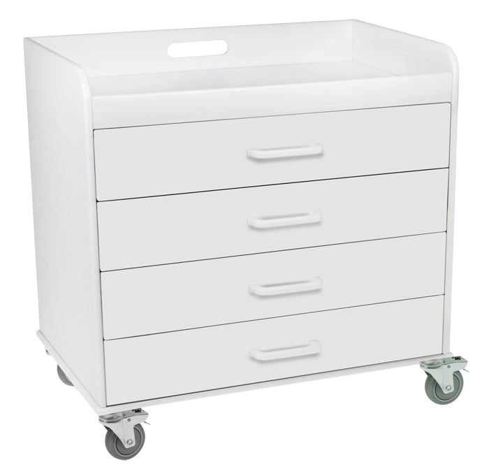Extra Wide 4-Drawer Locking Mobile Cabinet