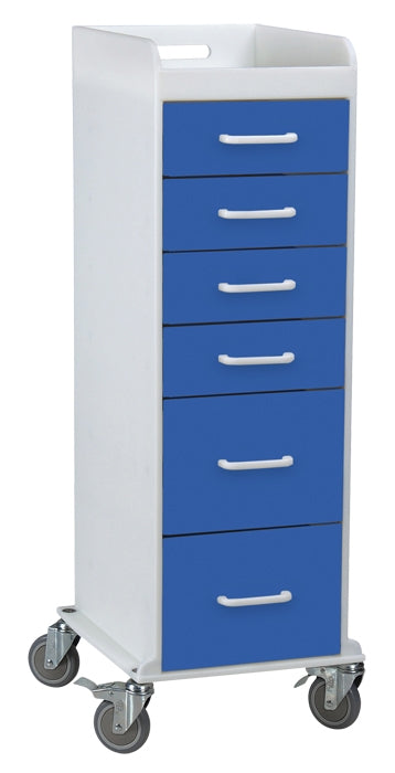 Tall 6-Drawer Locking Mobile Cabinet