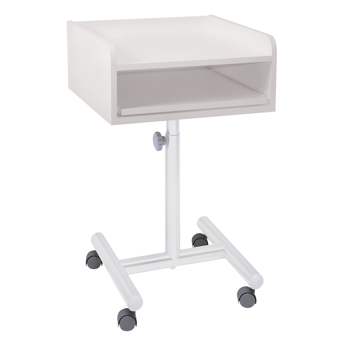 Cart with Slide-Out Shelf & H Base