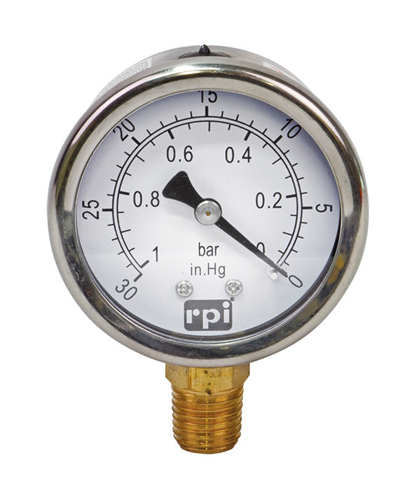 2" Central Vacuum Gauge (DentalEZ & Midmark)